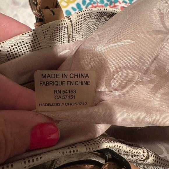 Calvin Klein Gray and Tan Monogram Tote - Picture 11 of 12